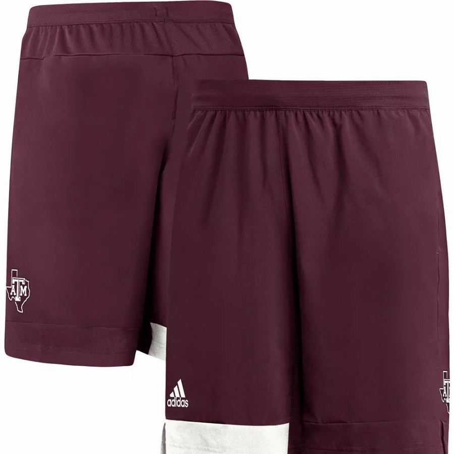 Hot * Men'S Adidas Maroon Texas A&M Aggies Training Shorts