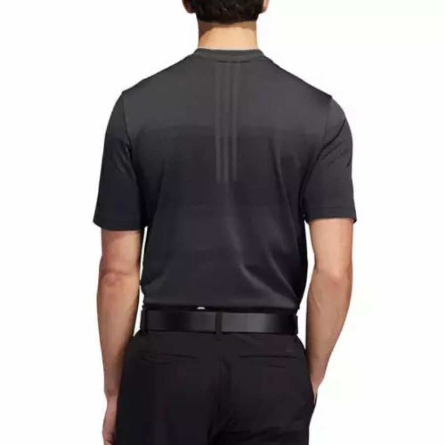 Clearance * Men'S Adidas Statement Seamless Primeknit Golf Polo Carbon/Black