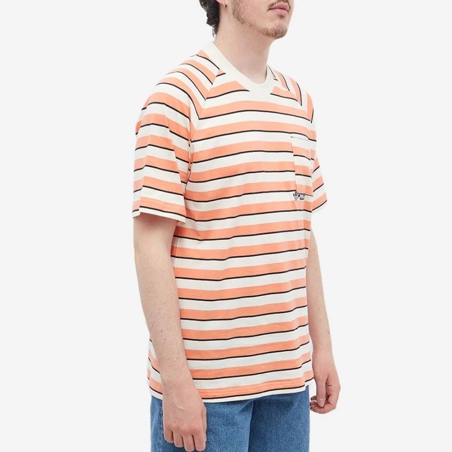 New * Adidas Summer Skate Striped Pocket Tee