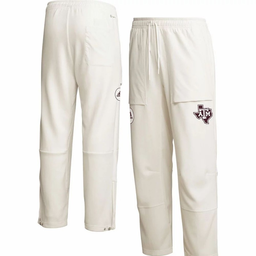 Clearance * Men'S Adidas Cream Texas A&M Aggies Zero Dye Aeroready Pants