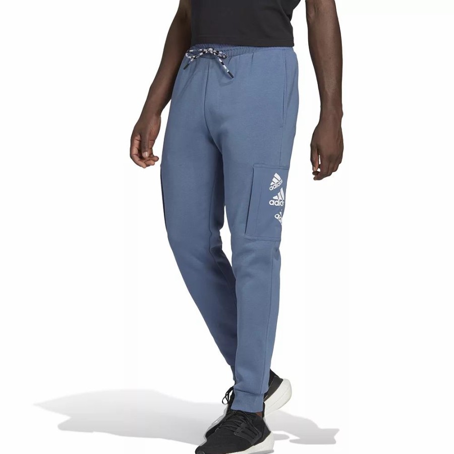 New * Men'S Adidas Essentials Brandlove Fleece Sweatpants