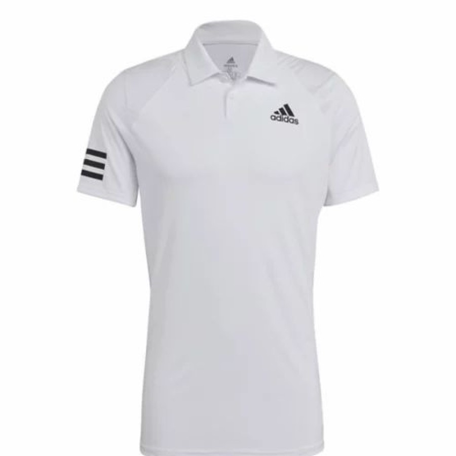 Clearance * Men'S Adidas Tennis Club 3-Stripes Polo Shirt White Black