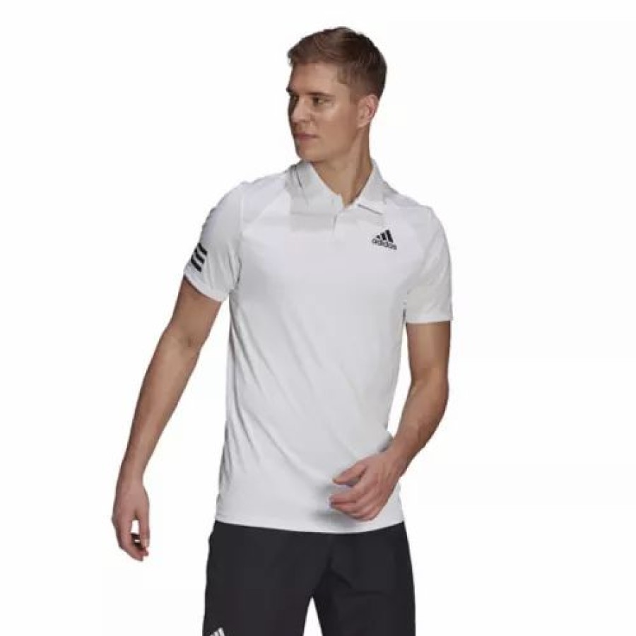 Clearance * Men'S Adidas Tennis Club 3-Stripes Polo Shirt White Black