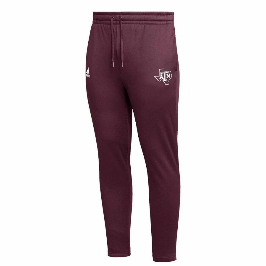 Best * Men'S Adidas Maroon Texas A&M Aggies Aeroready Tapered Pants