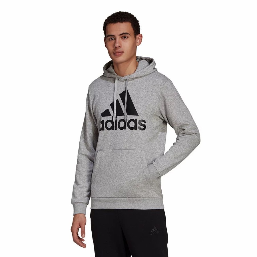 New * Men'S Adidas Essential Badge Of Sport Pullover Fleece Hoodie