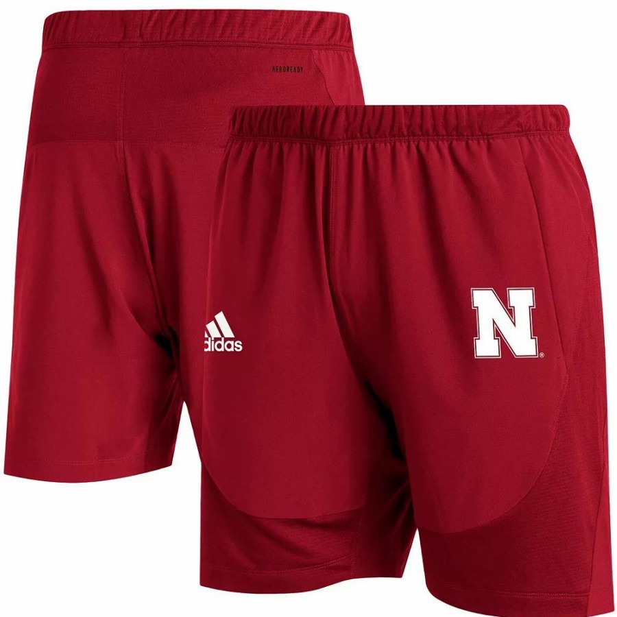 Online * Men'S Adidas Scarlet Nebraska Huskers 2021 Sideline Aeroready Training Shorts