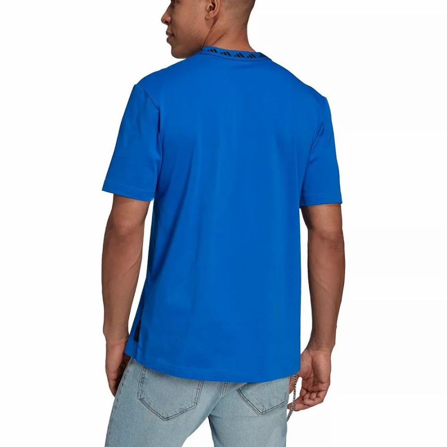 New * Men'S Adidas Blue Manchester United Icons Aeroready T-Shirt