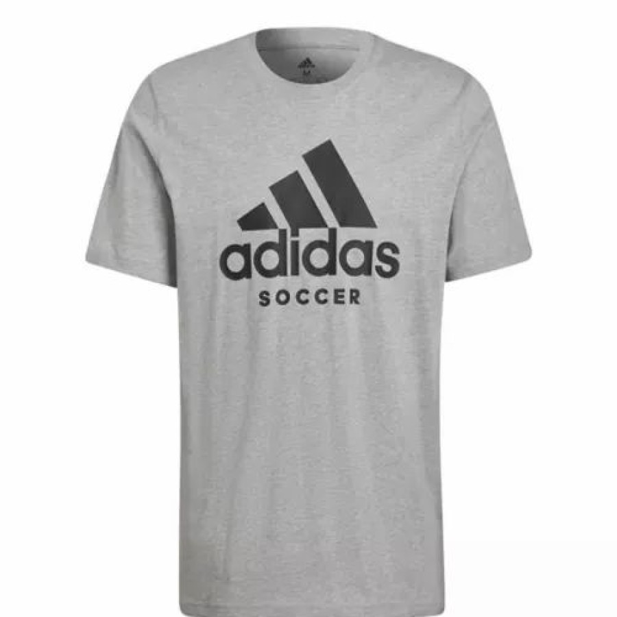 Best * Men'S Adidas Soccer Logo T-Shirt Medium Grey Heather