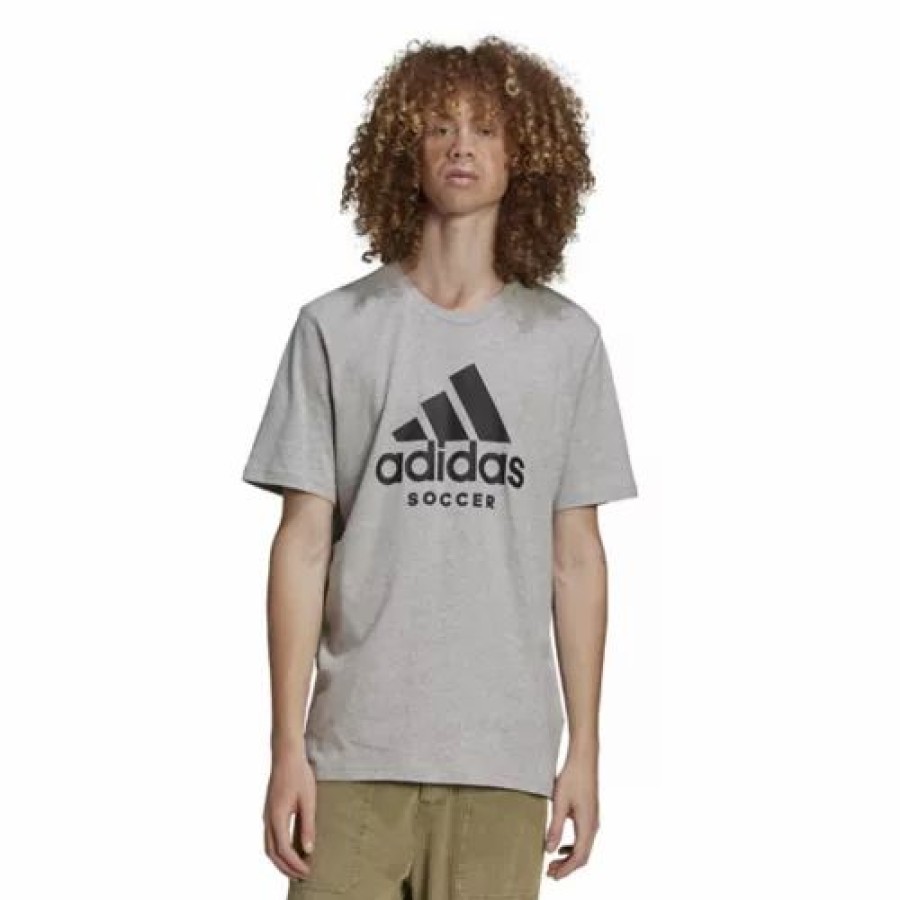 Best * Men'S Adidas Soccer Logo T-Shirt Medium Grey Heather