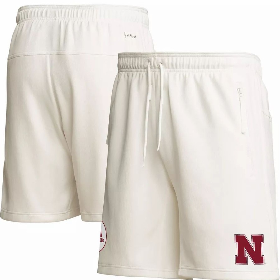 Online * Men'S Adidas Cream Nebraska Huskers Zero Dye Aeroready Shorts