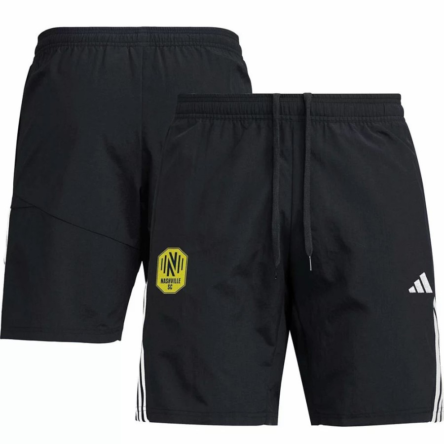 New * Men'S Adidas Black Nashville Sc Downtime Shorts