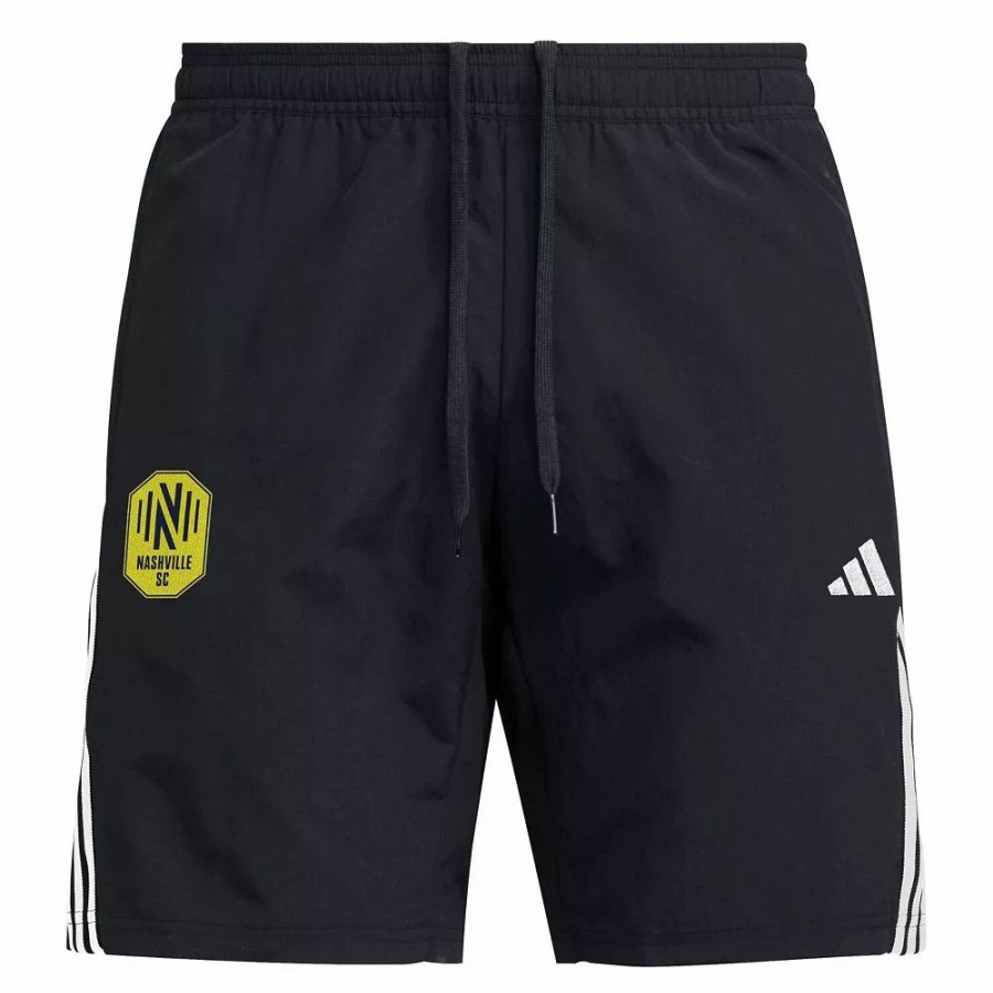 New * Men'S Adidas Black Nashville Sc Downtime Shorts