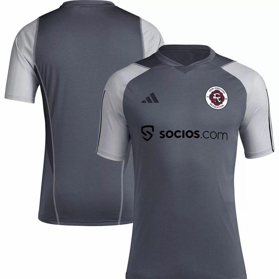 Online * Men'S Adidas Gray New England Revolution 2023 On-Field Training Jersey