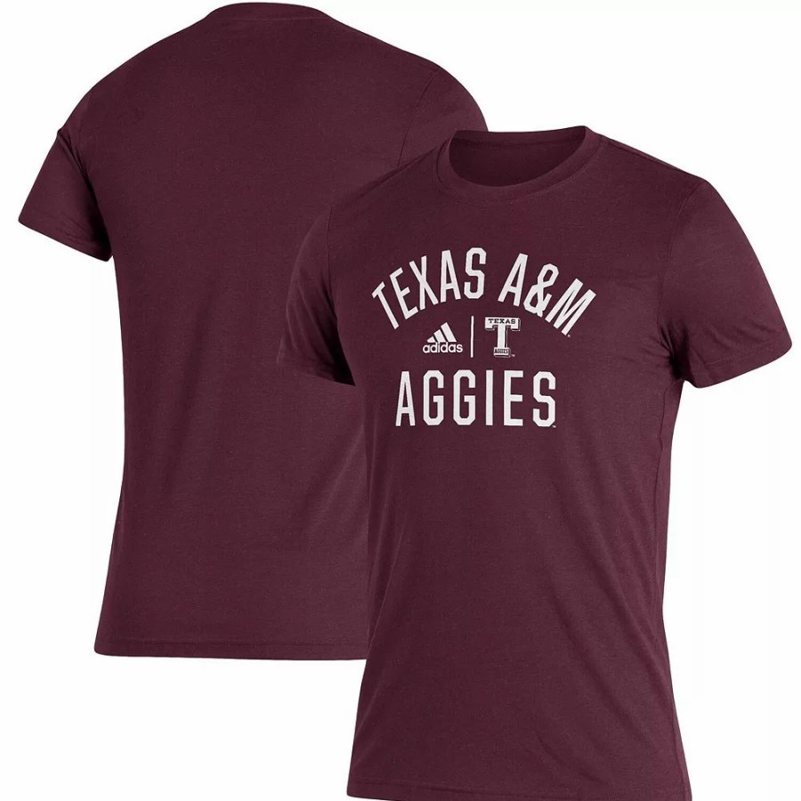 Best * Men'S Adidas Maroon Texas A&M Aggies Sideline Locker Heritage T-Shirt