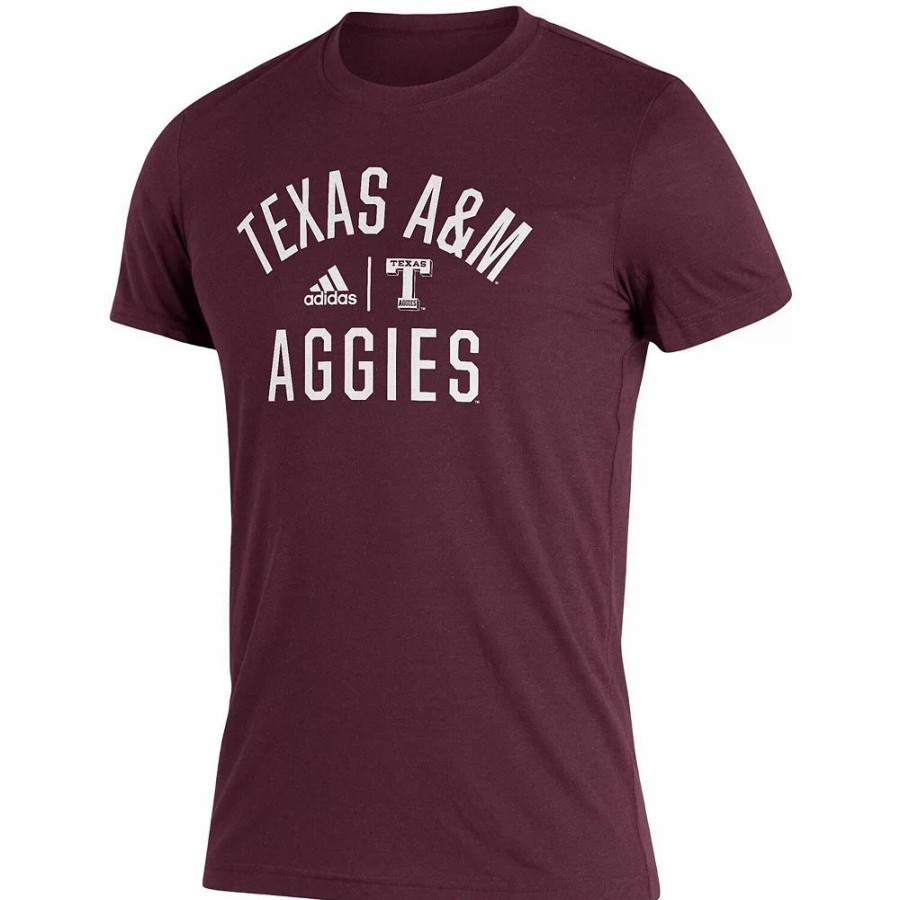 Best * Men'S Adidas Maroon Texas A&M Aggies Sideline Locker Heritage T-Shirt