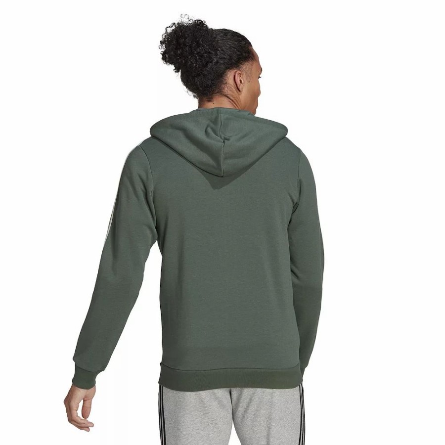 Hot * Men'S Adidas Essential Full-Zip Fleece Hoodie