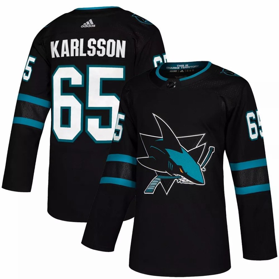 Online * Men'S Adidas Erik Karlsson Black San Jose Sharks Alternate Authentic Player Jersey