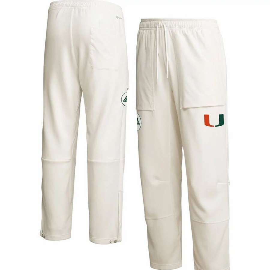 Wholesale * Men'S Adidas Cream Miami Hurricanes Zero Dye Aeroready Pants