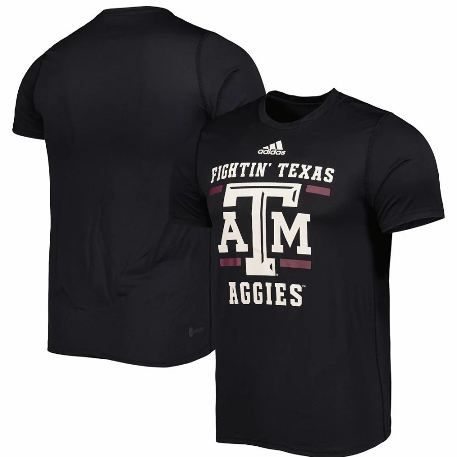 Wholesale * Men'S Adidas Black Texas A&M Aggies Alternate Uniform Aeroready T-Shirt