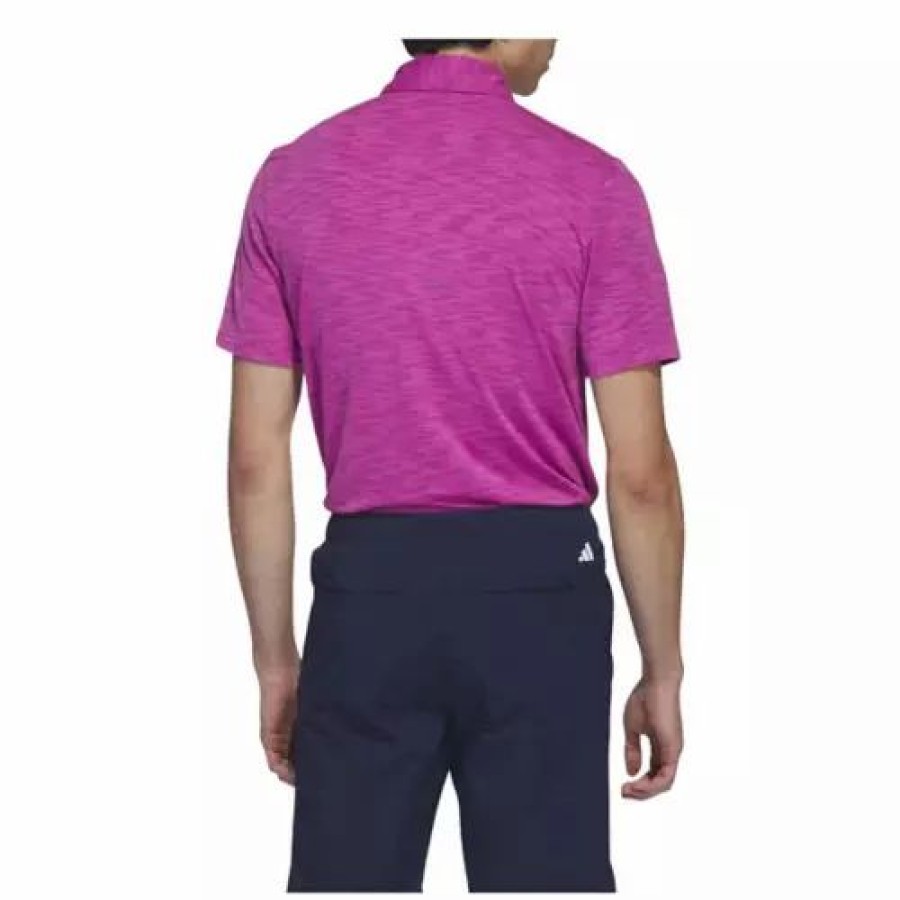 Wholesale * Men'S Adidas Space Dye Golf Polo Fuchsia