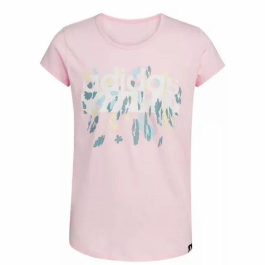 New * Girls' Adidas Graphic Scoop Neck T-Shirt