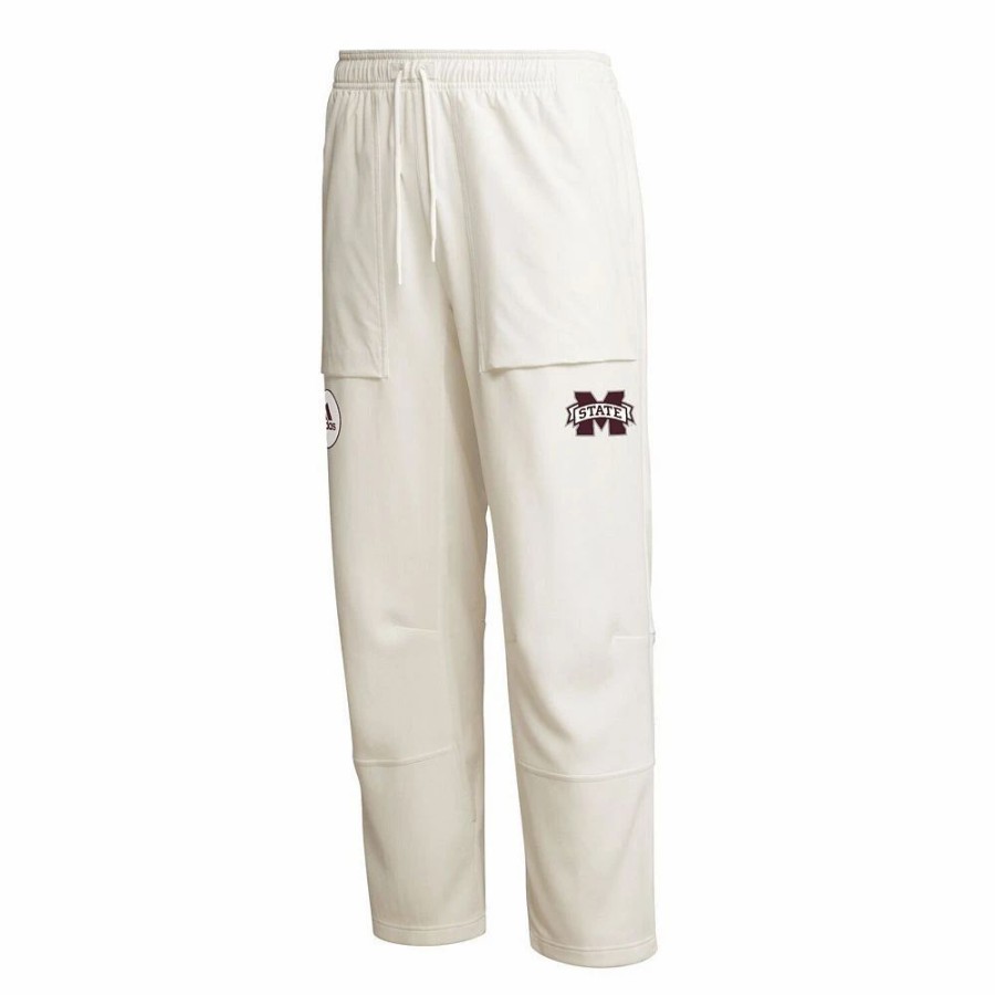 Hot * Men'S Adidas Cream Mississippi State Bulldogs Zero Dye Aeroready Pants