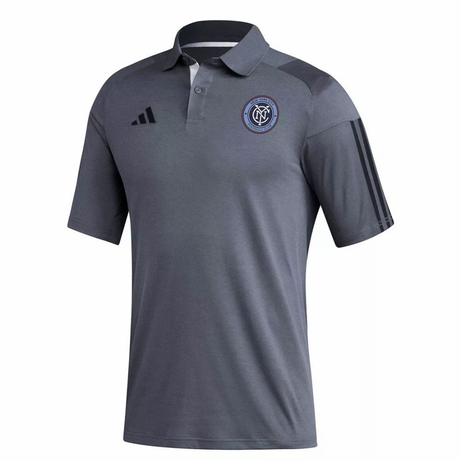 Clearance * Men'S Adidas Gray New York City Fc 2023 On-Field Training Polo