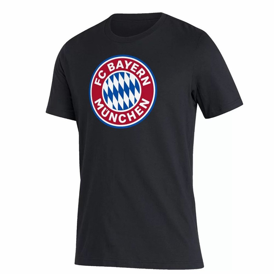 Online * Men'S Adidas Black Bayern Munich Three-Stripe T-Shirt