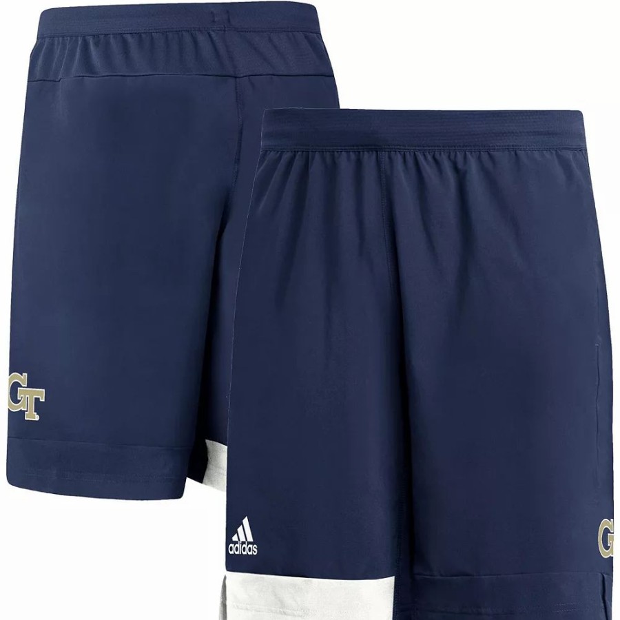 Online * Men'S Adidas Navy Georgia Tech Yellow Jackets Training Shorts