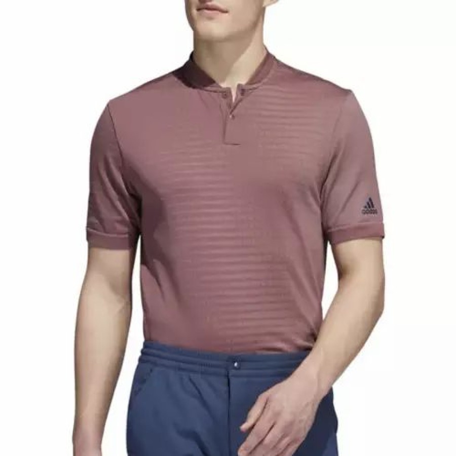 Clearance * Men'S Adidas Statement Seamless Golf Polo Quiet Crimson