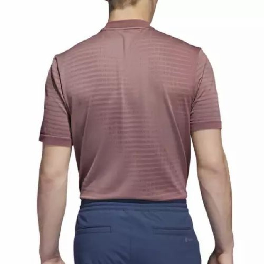 Clearance * Men'S Adidas Statement Seamless Golf Polo Quiet Crimson