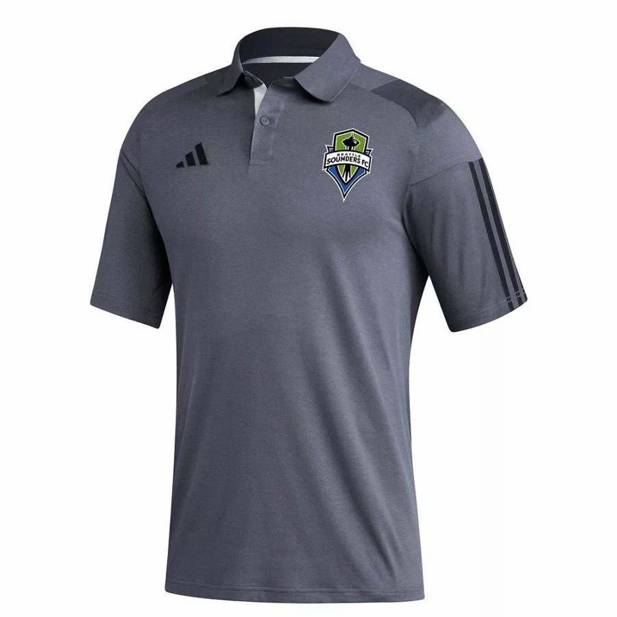 Wholesale * Men'S Adidas Gray Seattle Sounders Fc 2023 On-Field Training Polo