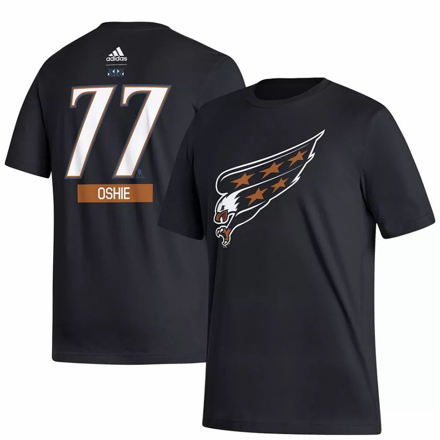 Best * Men'S Adidas Tj Oshie Black Washington Capitals Reverse Retro 2.0 Name & Number T-Shirt