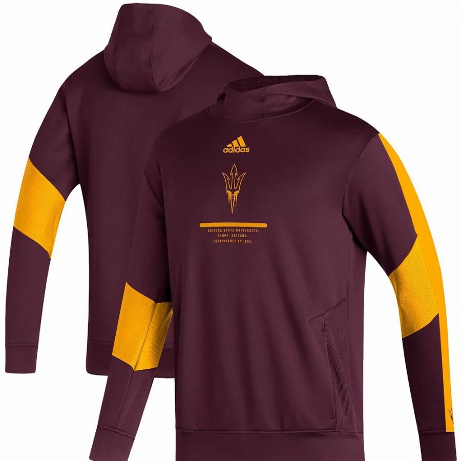 Best * Men'S Adidas Maroon Arizona State Sun Devils 2021 Sideline Aeroready Hoodie