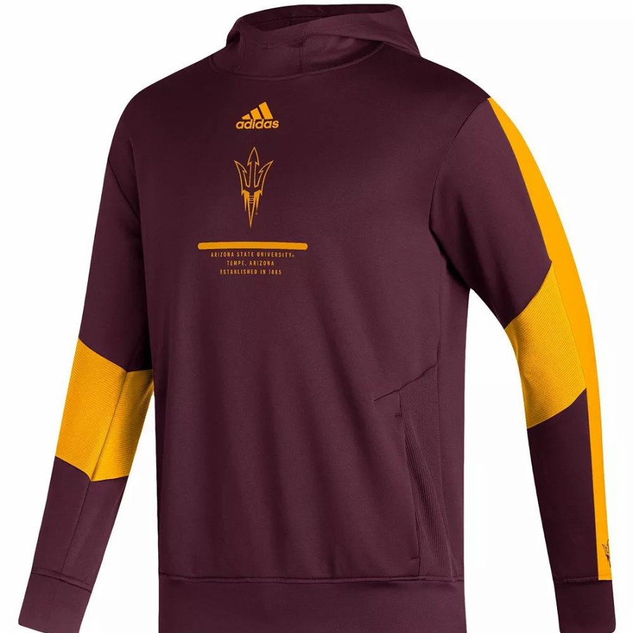 Best * Men'S Adidas Maroon Arizona State Sun Devils 2021 Sideline Aeroready Hoodie