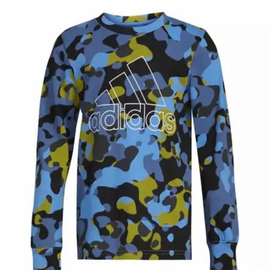 Hot * Boys' Adidas Camo Core Long Sleeve T-Shirt