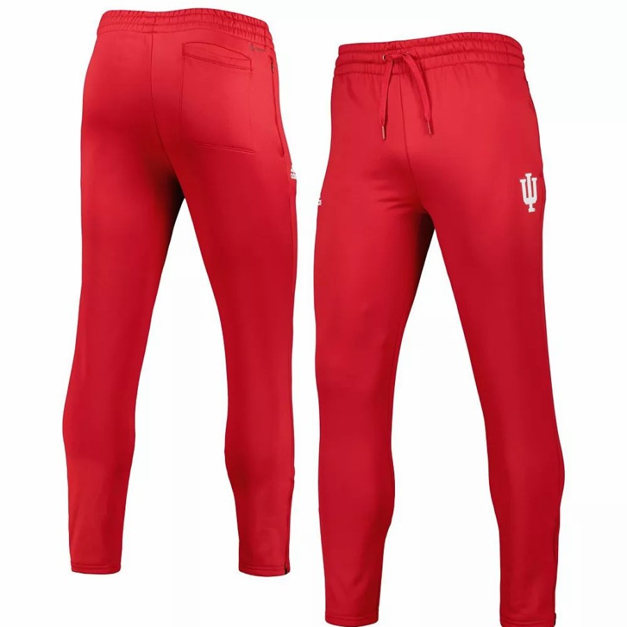 Clearance * Men'S Adidas Crimson Indiana Hoosiers Aeroready Tapered Pants