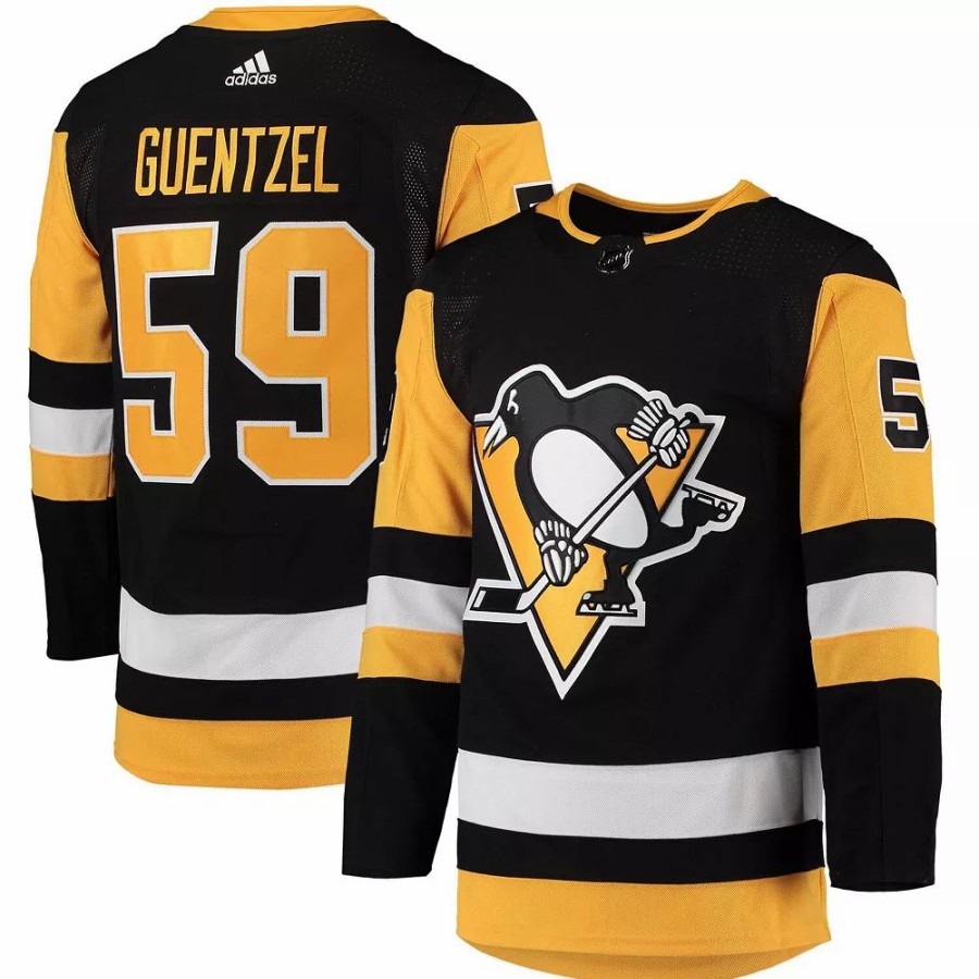 Clearance * Men'S Adidas Jake Guentzel Black Pittsburgh Penguins Home Primegreen Authentic Pro Player Jersey