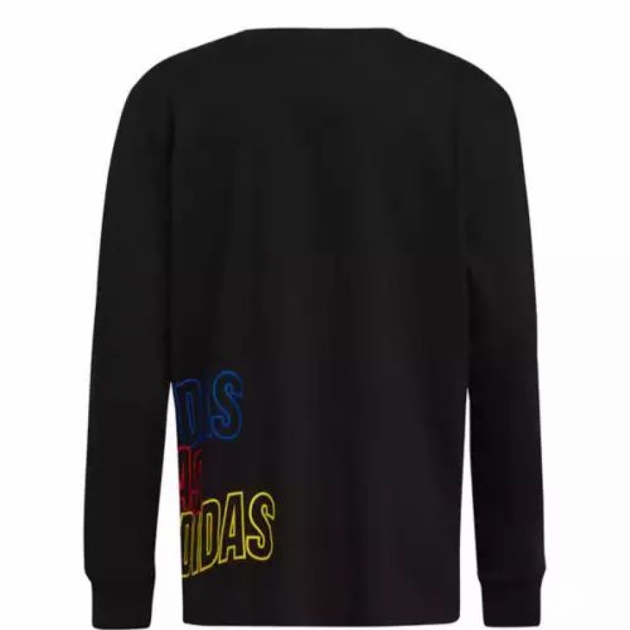 New * Boys' Adidas Warped Wrap Long Sleeve T-Shirt