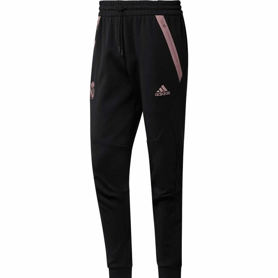 Wholesale * Men'S Adidas Black Real Madrid Travel Pants