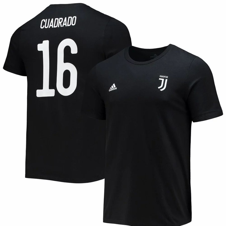 New * Men'S Adidas Juan Cuadrado Black Juventus Amplifier Name & Number T-Shirt