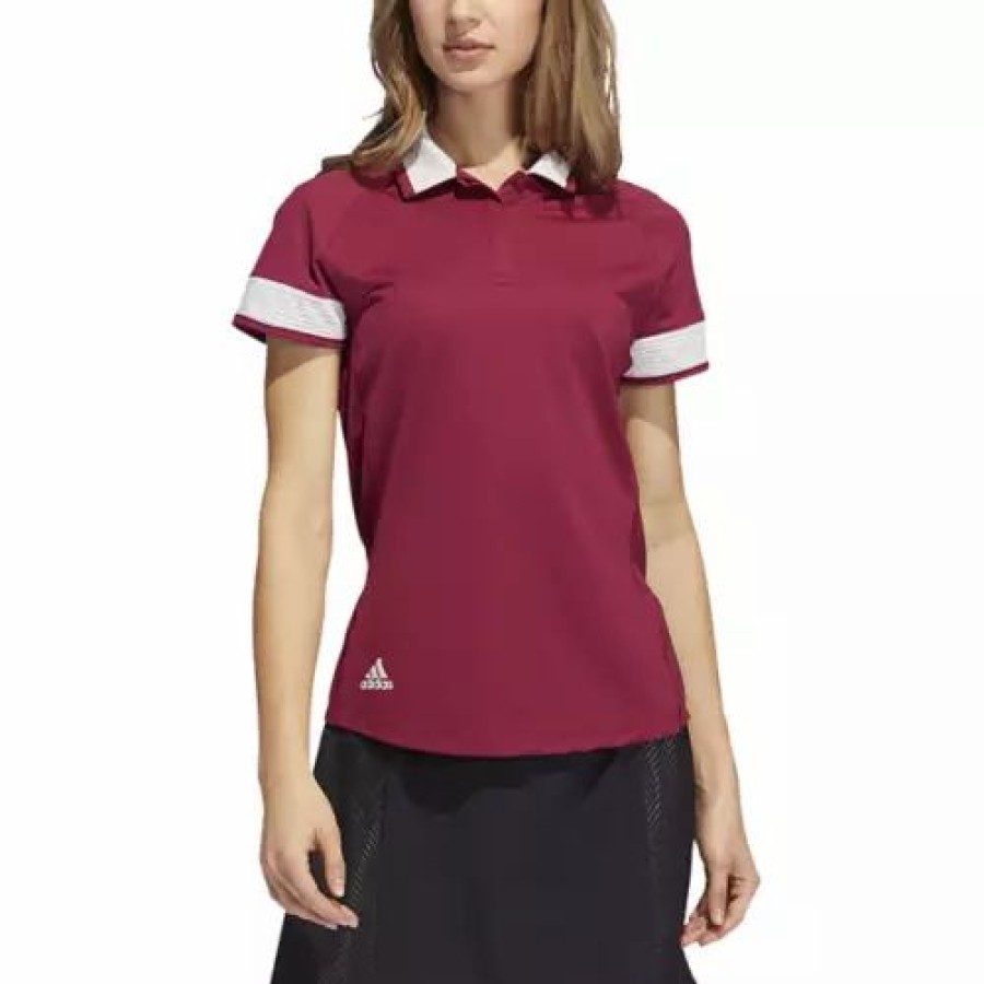 Best * Women'S Adidas Heat.Rdy Golf Polo Burgandy