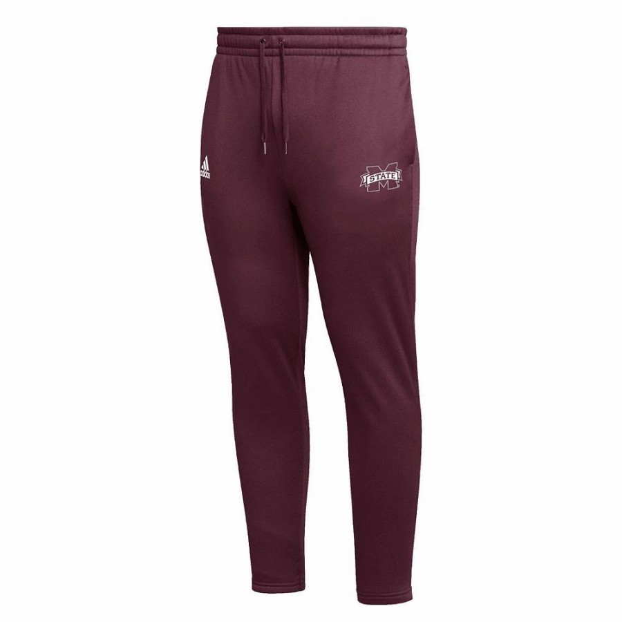 New * Men'S Adidas Maroon Mississippi State Bulldogs Aeroready Tapered Pants