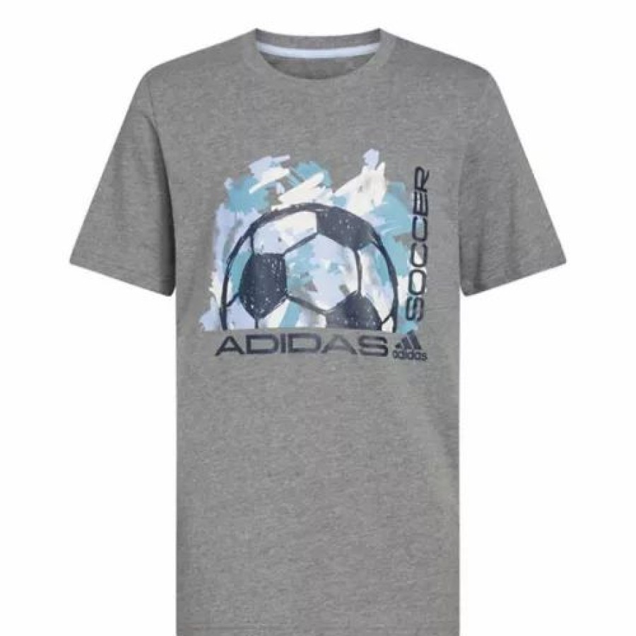 Online * Toddler Boys' Adidas Artsy Soccer T-Shirt Charcoal Grey Heather