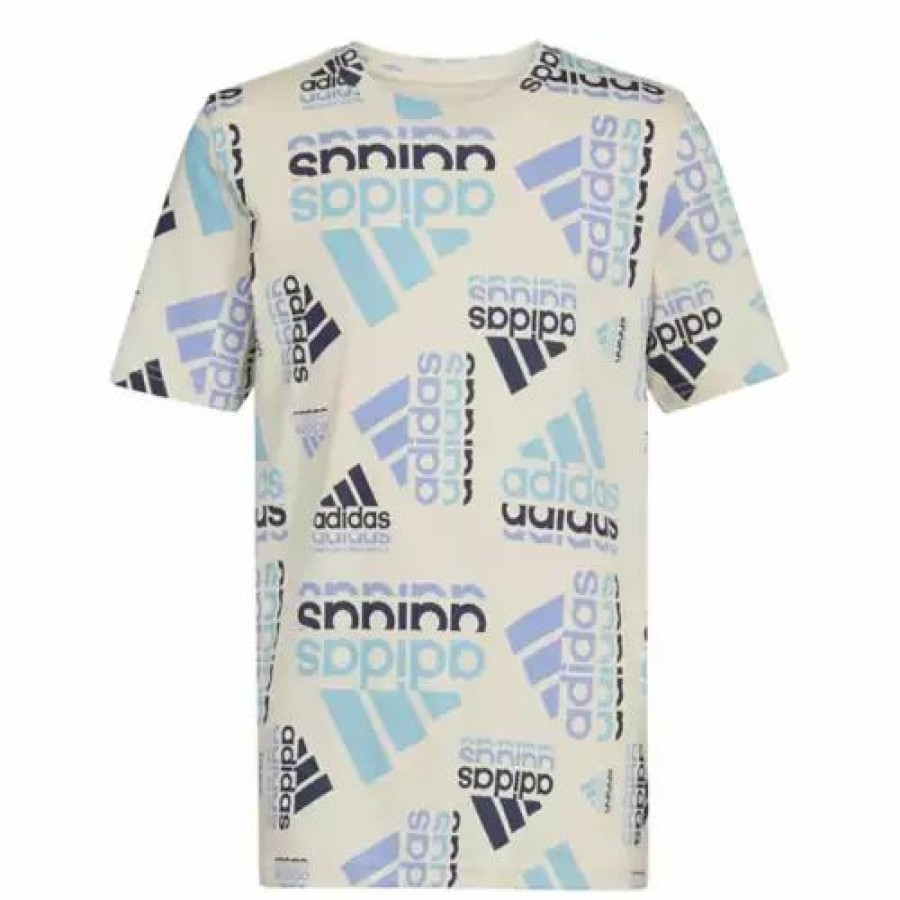 Wholesale * Boys' Adidas Brand Love Echo Short Sleeve T-Shirt Alum