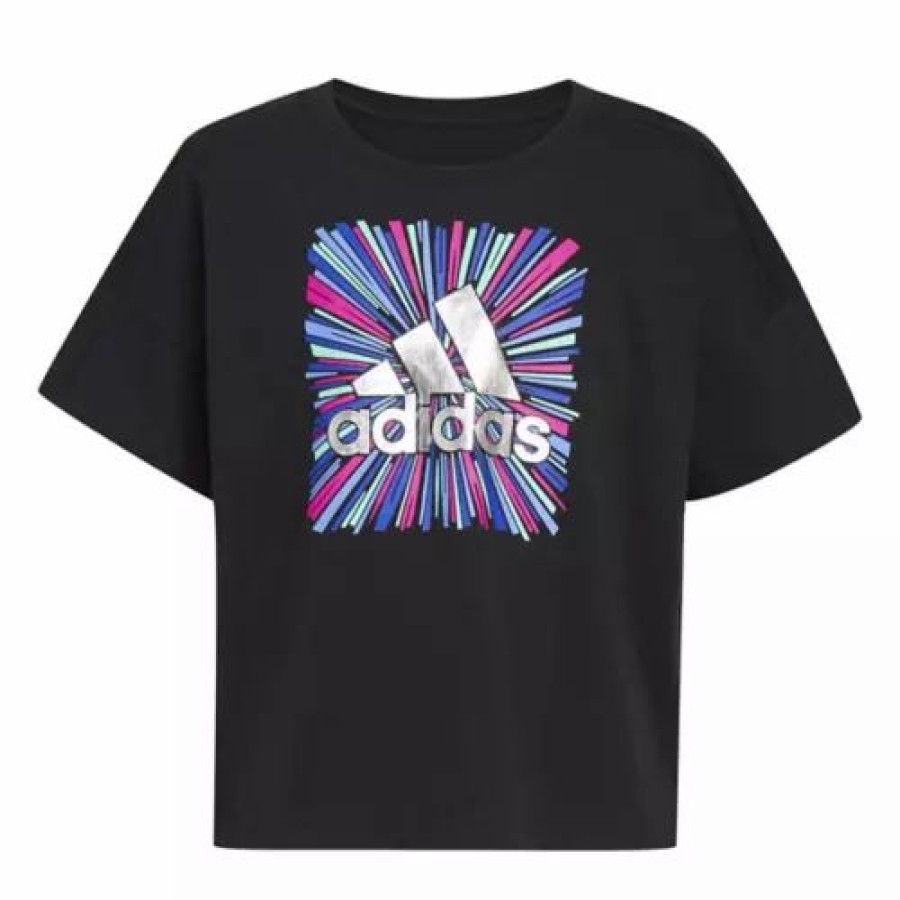 Online * Girls' Adidas Loose Box T-Shirt Adi Black