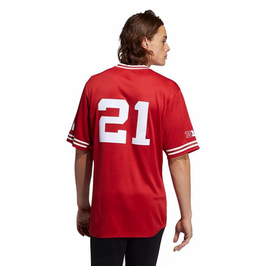 Hot * Men'S Adidas Scarlet Nebraska Huskers Replica V-Neck Baseball Jersey