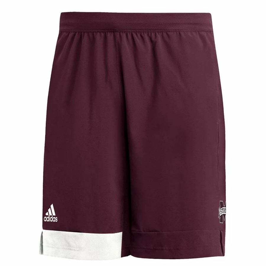 Wholesale * Men'S Adidas Maroon Mississippi State Bulldogs Training Shorts