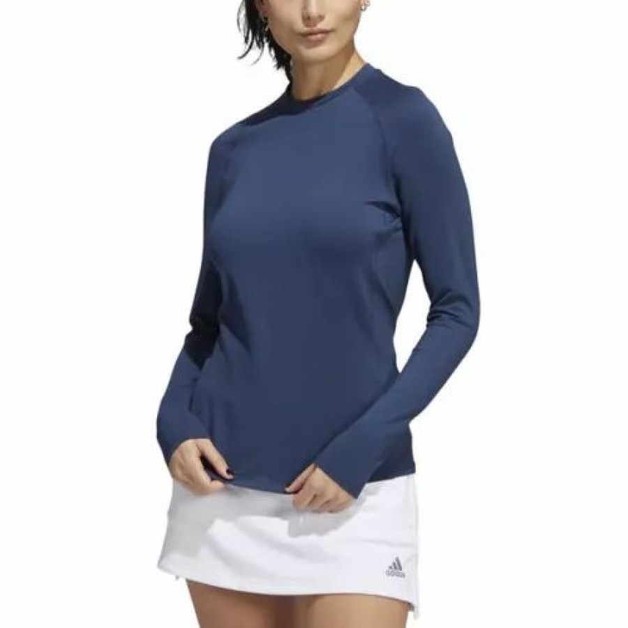 Best * Women'S Adidas Textured Long Sleeve Golf Shirt