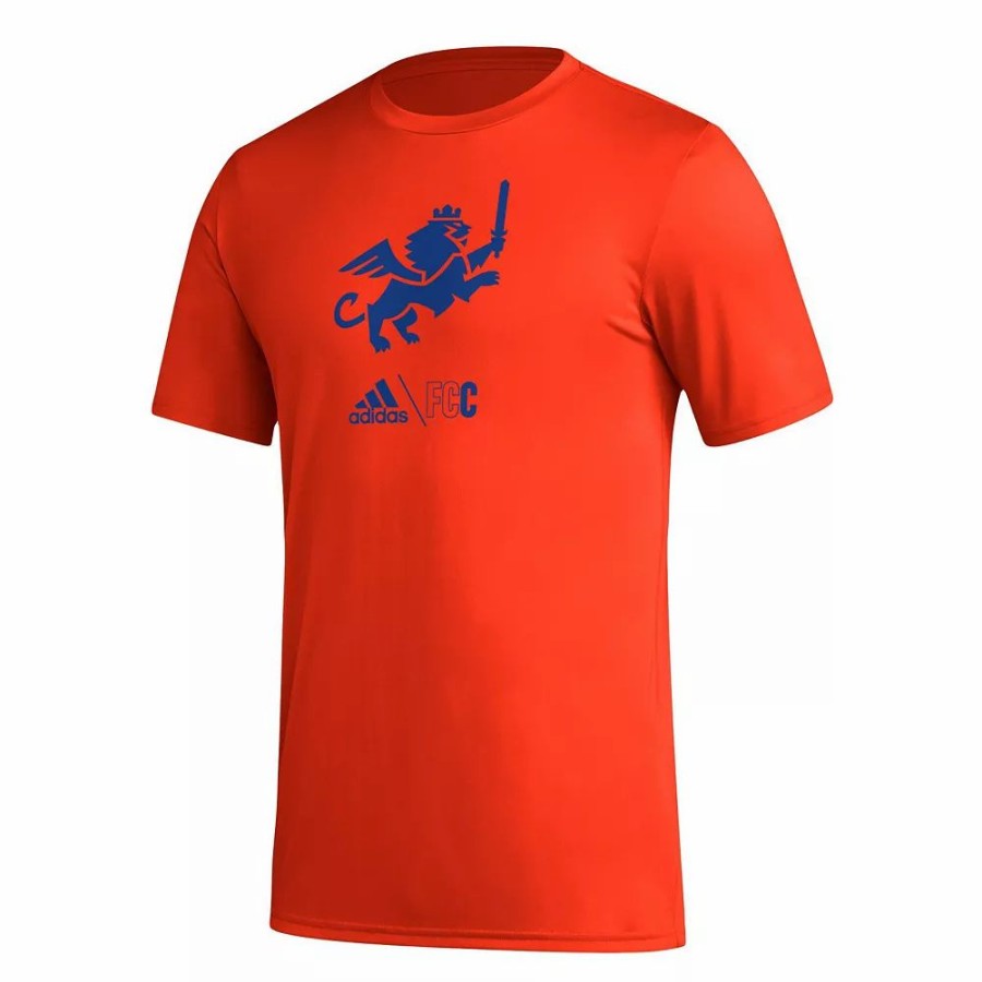 Online * Men'S Adidas Orange Fc Cincinnati Icon T-Shirt